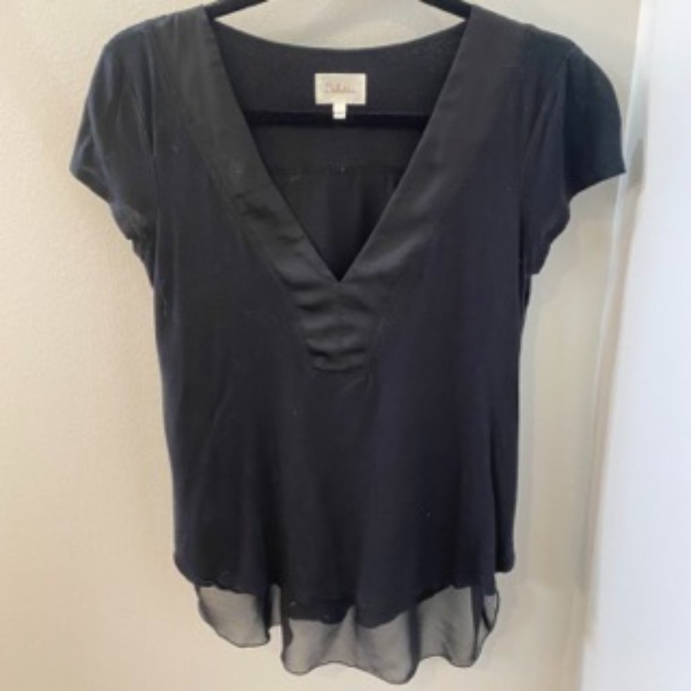 Adorable black cap sleeve t-shirt